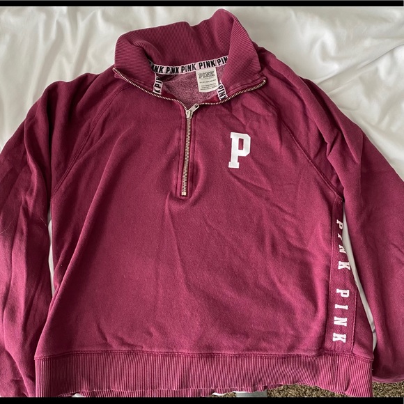 PINK quarter zip sweatshirt - Picture 1 of 1
